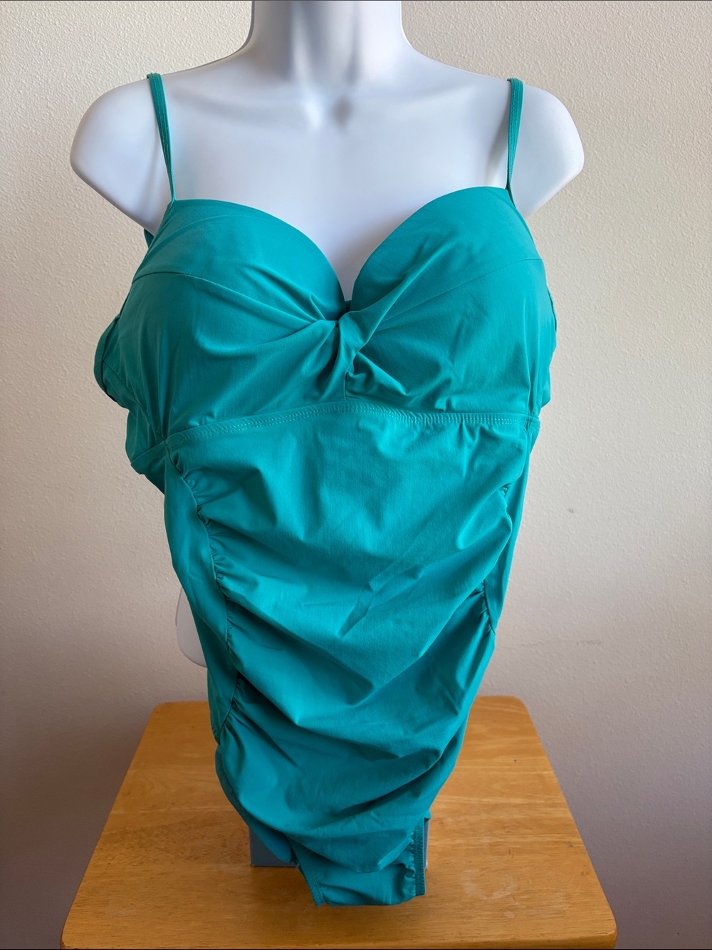 Assets by SPANX Teal One-Piece Swimsuit with Adjustable Straps Size XL